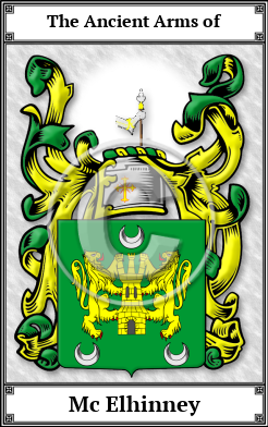 Mc Elhinney Family Crest Download (JPG)  Book Plated - 150 DPI